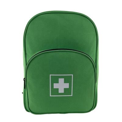 China Green Outdoor Traveling Medical Backpack Storage First Aid Kit Packs Emergency Survival Kits Carrier Bag LJJ210012 for sale