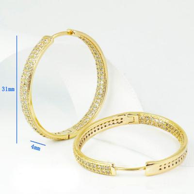 China Fashionable wholesale custom made gold plated women circle cheap hoop earrings for sale