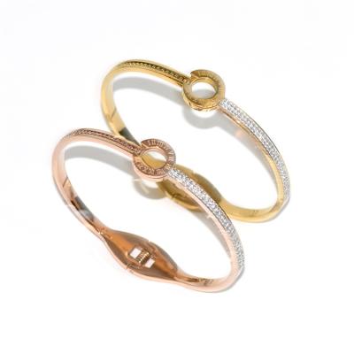 China FASHIONABLE personalized rose gold plated ladies bangle bracelet jewelry made in china for sale