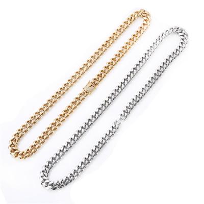 China Wholesale Price Cuban Men's Hiphop 14k Gold Hip Hop Jewelry 10mm Link Chains Gold Chains for sale