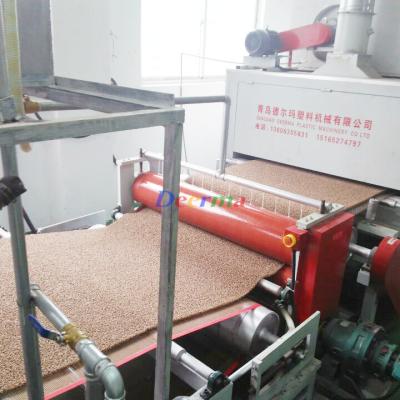 China Eenvoudige schroef PVC spoel mat extrusie lijn voor dubbelkleurige PVC vloer mat maken machine Te koop