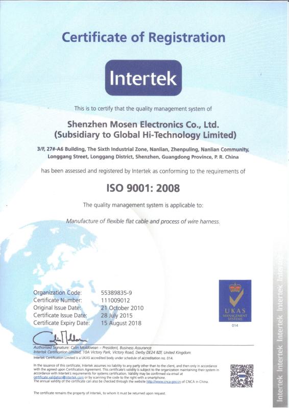 ISO-9001:2008 - GLOBAL HI-TECHNOLOGY LIMITED