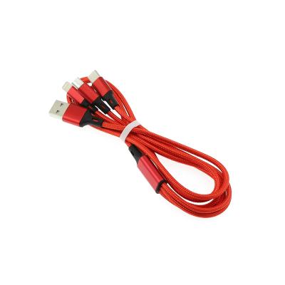 China Mobile Phone Types Hot Selling Multifunctional 3 in 1 USB Charging Cable for Android, IOS Smart Phones for sale