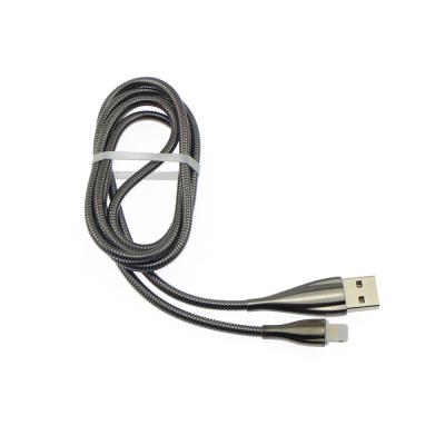 China Mobile phone types 1m durable zinc alloy steel wire usb cable, charging and data cable for iphones for sale