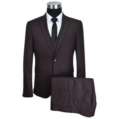 China 2021 Anti-wrinkle men's suits slim fit high quality male 3 piece suit for men for sale