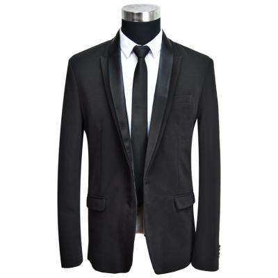 China High Quality Anti-wrinkle Man Office Suits Slim Formal Business Black Suit Blazer for sale