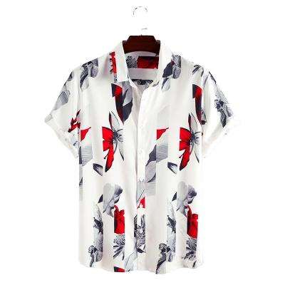 China Fashion Style Summer Anti-pilling Short Sleeve Breathable Polyester All Over Print Mens Casual Shirts for sale