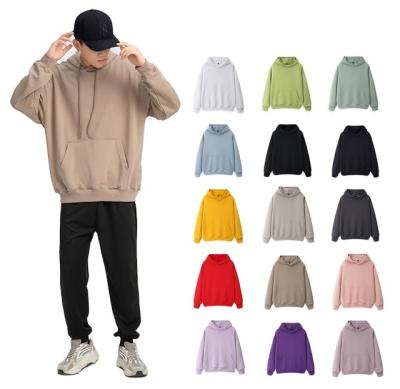 China Wholesale Custom Anti-wrinkle Heavy Plain Empty Cotton Blended Fleece Mens Hoodies for sale