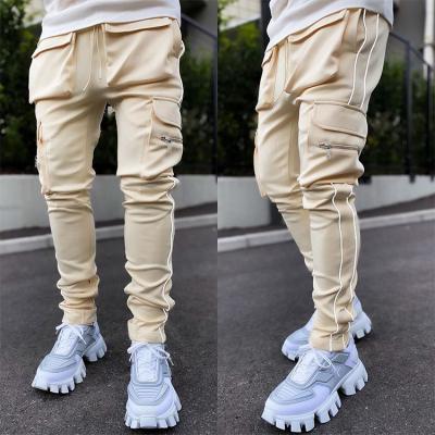 China Wholesale Sports Fitness Comfortable Casual Reflective Custom Mens Jogging Cargo Pants Anti-wrinkle for sale