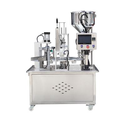 China Automatic Food Disc One To One Yogurt One On Film Two Liquid Filling Sealing Machine for sale