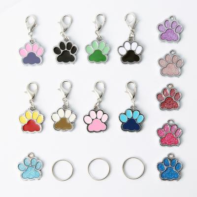 China Global Custom Personalized Cute Bling Dog Pet Dog Name ID Tag Unique Cat,Laser Engrave Logo Paw Footprint Tag for sale