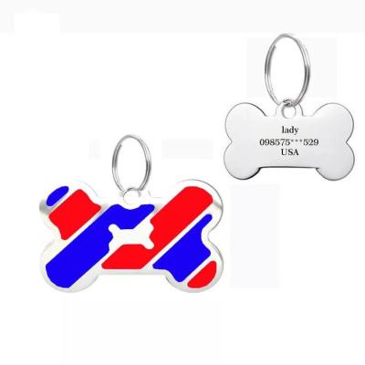 China High Quality China 2D Sublimation 2 Side Dog Bone Printable Aluminum Pendant for sale