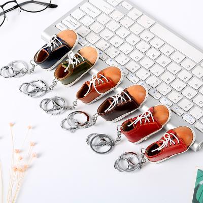 China World Vintage Cute Genuine Leather Shoes Key Chain For Cars for sale