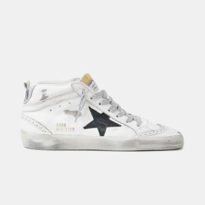 China Fashion Trend Goldens Mid-Star Gooses Sneakers with Layered Heel Tag and Glittering Laces for sale