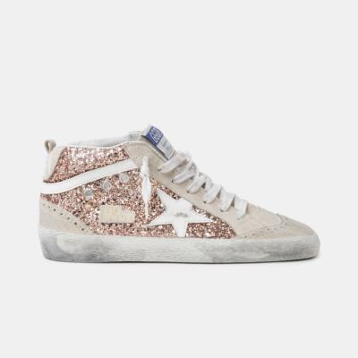 China Fashion Trend Goldens Mid-Star Sneakers Gooses With Rose-Gold Glitter Dirty Shoes for sale