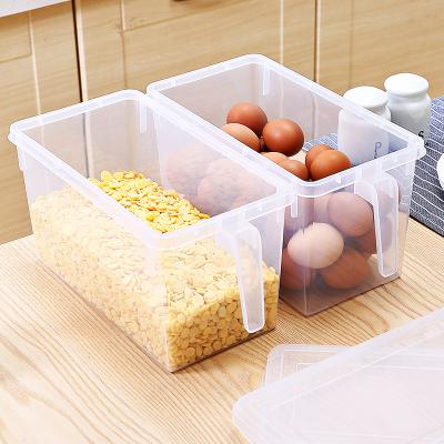 China Food Grade PP Plastic Kitchen Refrigerator Food Ftorage Box Viable Home Crisper With Handle for sale