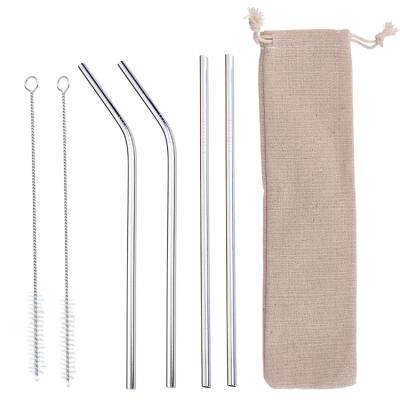 China Sustainable Manufacturer Smoothie Stain Metal Packaging Straw Set Stainless Steel for sale