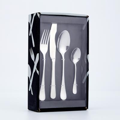 China Viable High Quality Serving For 16 Pieces 4 People Luxury High Quality Silver Cutlery Set Silverware Sets for sale