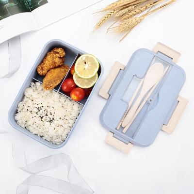 China Freshness Preservation Portable Korean Style 1000ml Wheat Straw Food Storage Container Kids School Office for sale