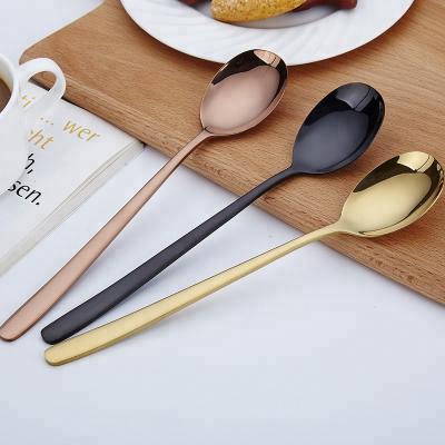 China Hot Selling Disposable Wedding Cutlery 18/8 Gold PVD Plated Stainless Steel Spoon for sale