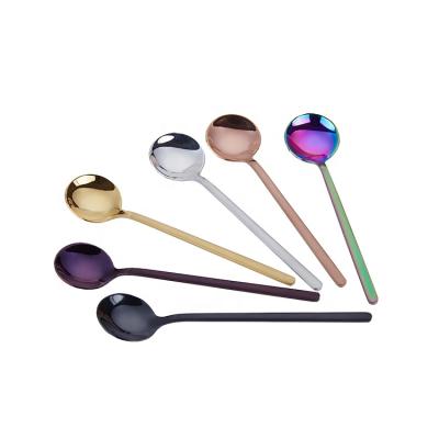 China Sustainable Newcomers 18/8 Titanium Plating Coffee Keepsake Stainless Steel Mini Spoon for sale