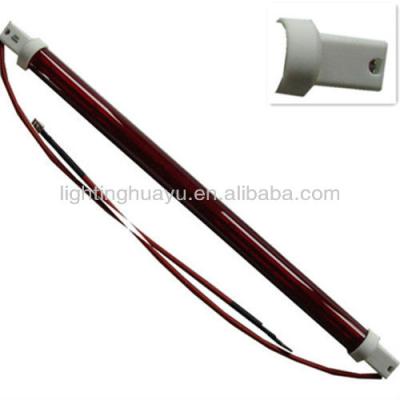 China Red Infrared Lamp 1000w 530mm IR Heating Glass Lamp for sale