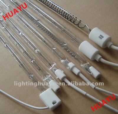 China Clear Infrared Quartz Glass Vacuum Heater Lamp for sale