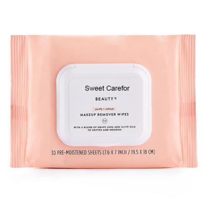 China Eco-Friendly Makeup Wipes 25 Count Private Label Makeup Remover Wipes for sale