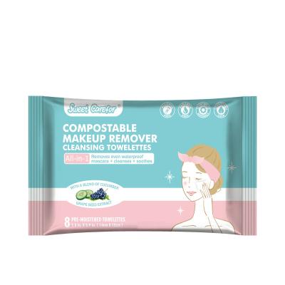 China Face Customized Refreshments Biodegradable Cleansing Face Wipes for sale