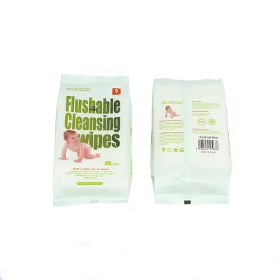 China Flushable OEM Factory 100% Biodegradable Wet Wipes , Flushable Wet Wipes for sale