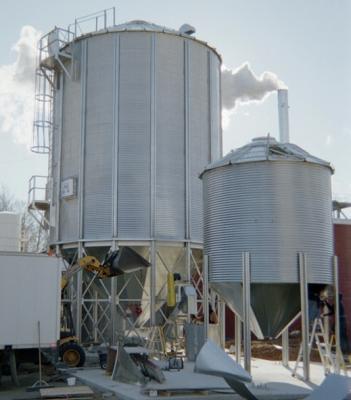 China Customized Factory Rice Husk Storage Silo With Hopper Bottom for sale