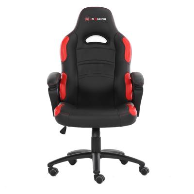 China New Cheap Black Leather Ergonomic Factory Office Furniture PC Computer Rotation Set Racing Chair for sale