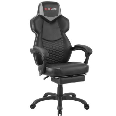 China Spinning Wholesales Black Generic Ergonomic PU Leather Computer Swivel Racing Extreme Gaming Chairs for sale