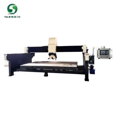 China Building Material Shops 5 Axis Automatic Stone Cutting Machine / CNC Stone Bridge Saw For Marble / Quartz for sale