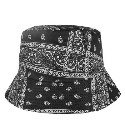 China Wholesale Warm Cashew Print Bucket Hat Fashion Sun Visor Autumn And Winter Sun Protection Sale Double Sided Warm Hat for sale