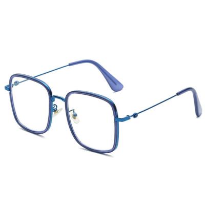 China Square anti blue beams glass black women set glass frameComputer blue light coating men unisex harmful light for sale