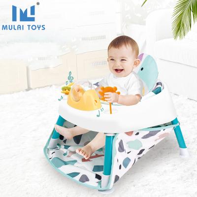 China Plastic Newborn Baby Gift 2 in 1 High Quality Sit-I-Floor Seat Portable Baby Swing Chair with Light and Music for Kids Toys for sale