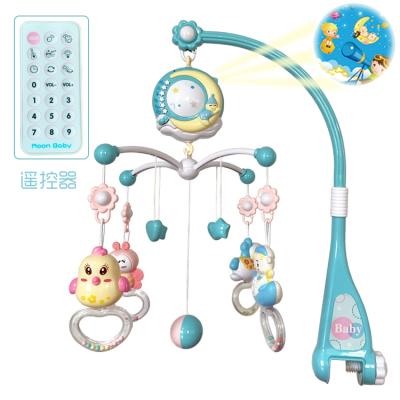 China Recordable Plastic Crib Baby Crib Bell Baby Music Mobile with Remote Projection Fluid Bed for sale