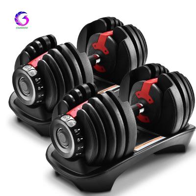 China 2021Hot Quality Big Sale Adjustable Dumbbell Set 24kg Gym Equipment 40kg Dumbbell Weights for sale