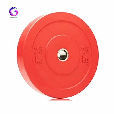 China 2021 Fitness Gym Workout Barbell Weight Lifting Discs Competition Durable Wholesale Rubber Bumper Plates Pounds Kg Plate for sale