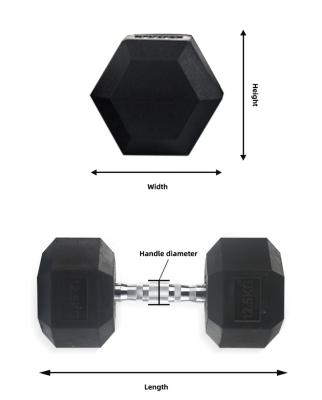 China Cheap Gym Equipment Hex Dumbbell Set Gym Weightlifting Pesas Dumbbell Gym Dumbbell Set Hex High Rubber Dumbbell for sale