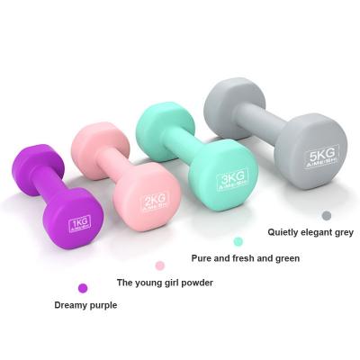 China Eco-Friendly Hot Sale Mini Bone Shaped Vinyl Coated Dumbbells PVC Coated Training Dumbbells for sale