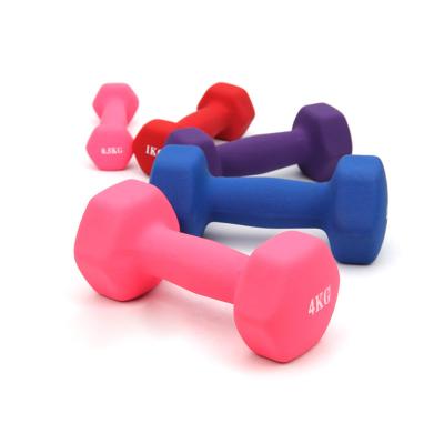 China Fashion Fitness 5kg Eco - Friendly Vinyl Dipping PVC Coated Neoprene Dumbbells for sale