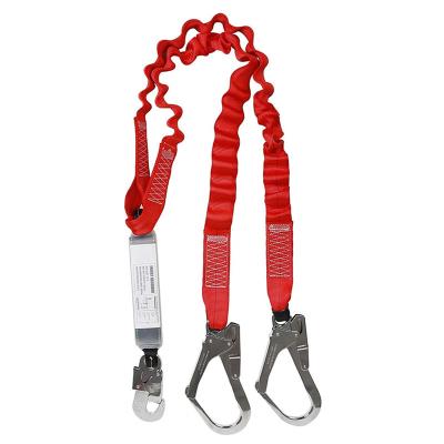 China Safety Harness Factory Price Double Hook Climbing Fall Arrest Lanyard For Fall Protection for sale