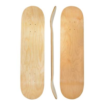 China Wholesale 31*8 Inch OEM White Skateboard Adult Single Board 7 Ply Wooden Decks Skateboard for sale