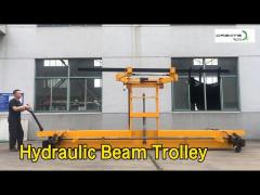 Four Wheel Hydraulic Beam Trolley Steel Heald Frame 5 Ton High Efficiency