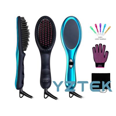 China Multifunctional Professional Quick Passionate Straightening Comb Customized Small Hair Straightener Brush For Women Men for sale