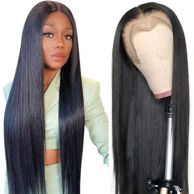 China Silky Straight Wave Brazilian Virgin Cuticle Aligned Wigs Deals Straight Raw Hair 13*4 Lace Front Wigs For Black Woman for sale