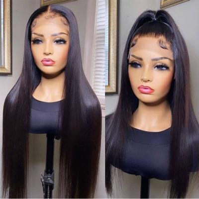 China 2021 Swiss Wave Style Hair Wig13x4 Hd Trendy Lace Band Wig Silky Straight Cheap Brazilian Thick Straight Lace Wigs For Black Women for sale