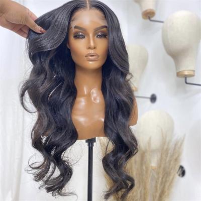 China Body Wave 12A Virgin Cuticle Aligned Double Drawn Mink Brazilian Real Human Hair Lace Front Wig 100% Drawn Front Closure Wig for sale